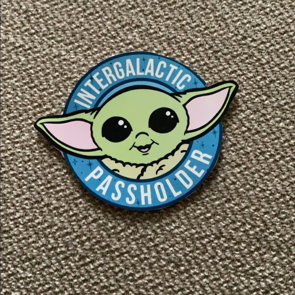 Baby Yoda Passholder Sticker Mandalorian